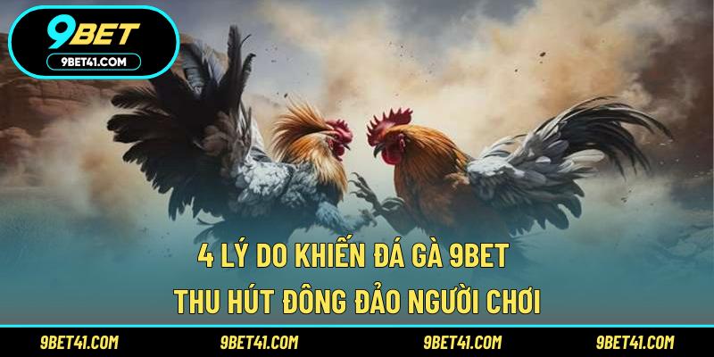 4 lý do khiến đá gà 9Bet thu hút đông đảo người chơi