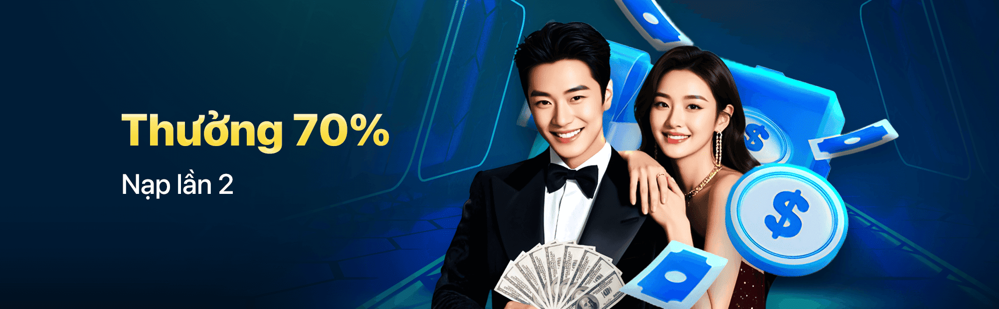 9bet thưởng lớn lên đến 70% cho lần nạp đầu